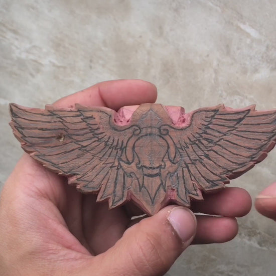hand carved wooden wings 3d feather wood carving timelapse