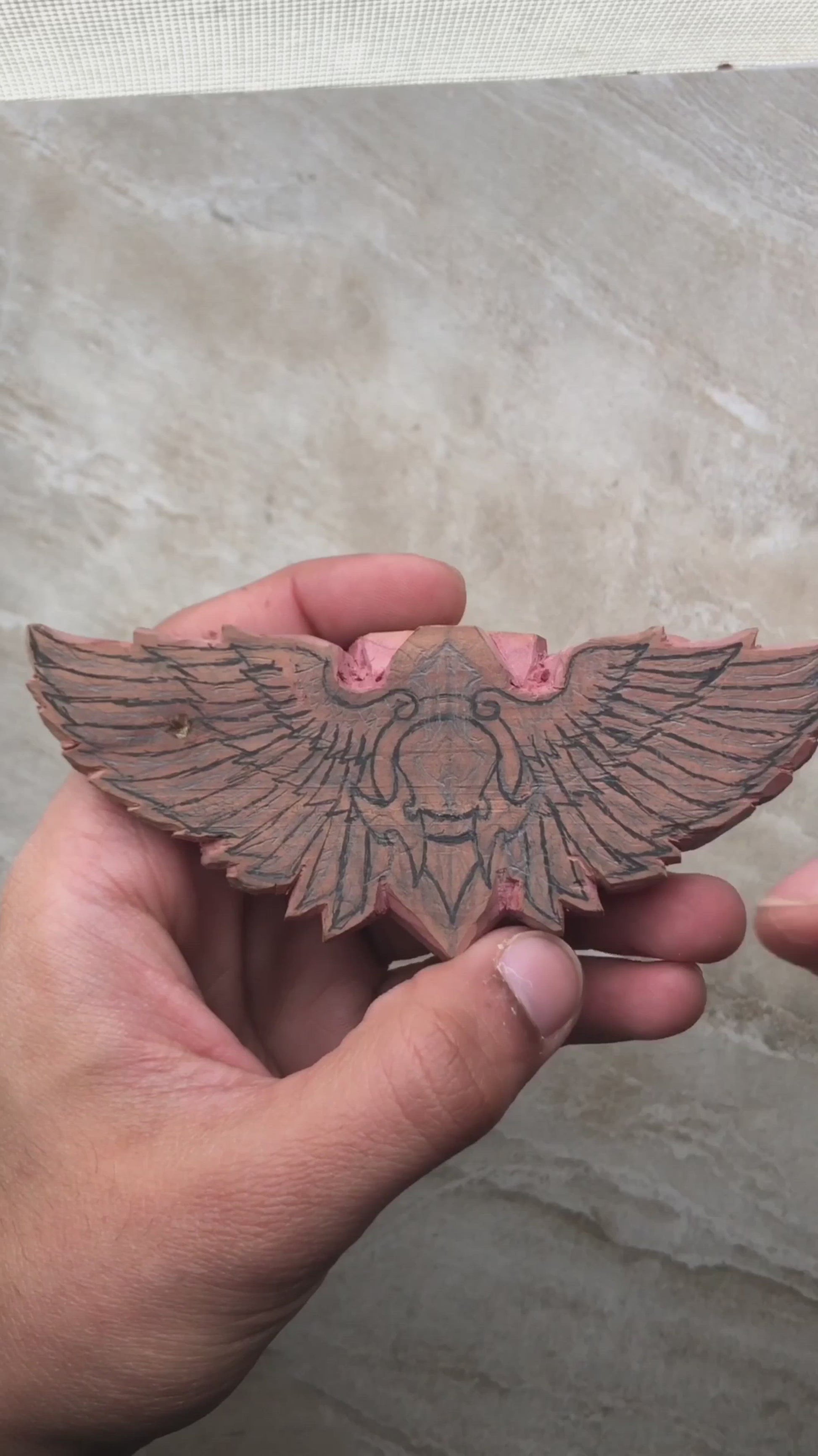 hand carved wooden wings 3d feather wood carving timelapse