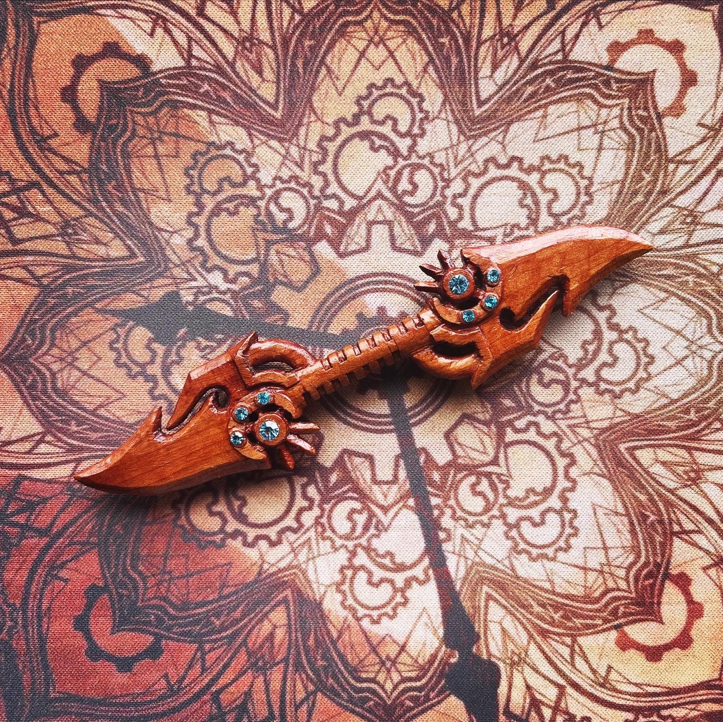 3d epic sword wood carving