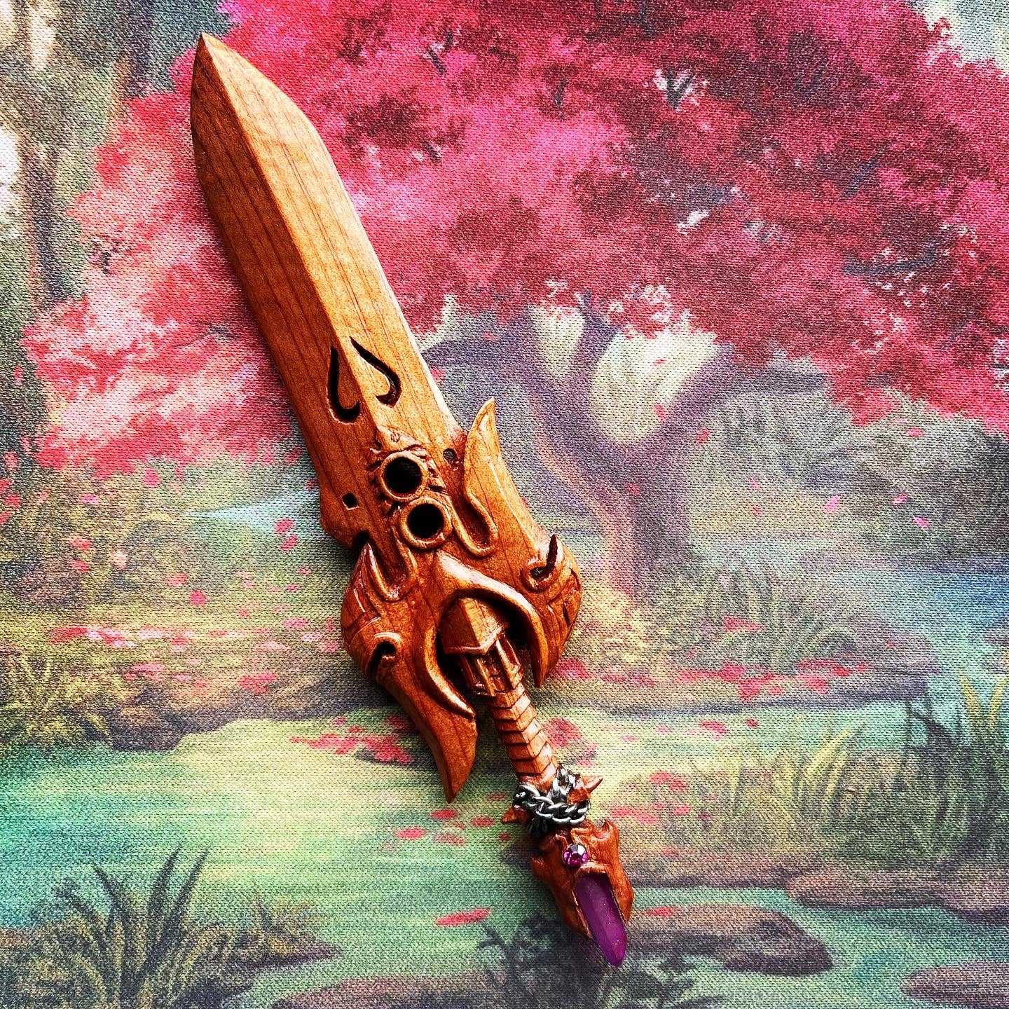 dracula sword hand carved fantasy sword art