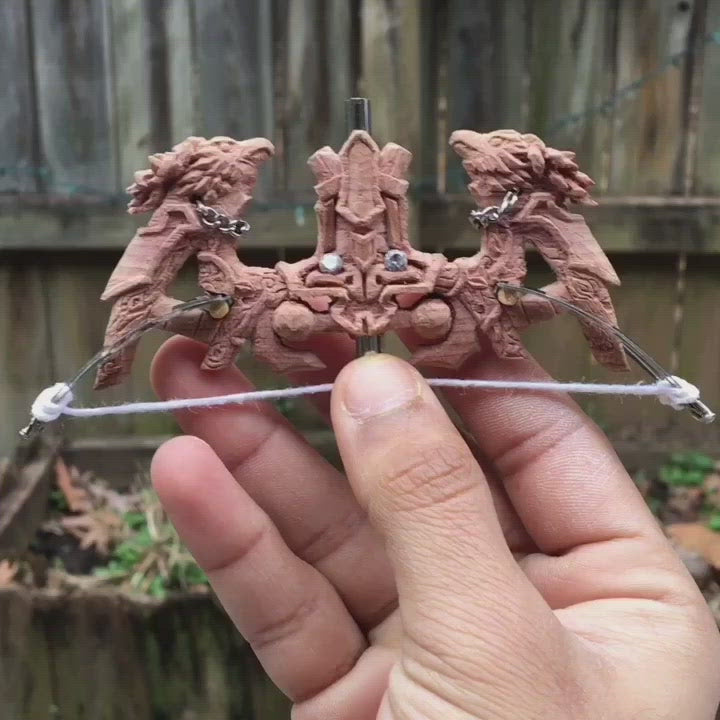 3d eagle woodcarving fantasy bow dnd weapons