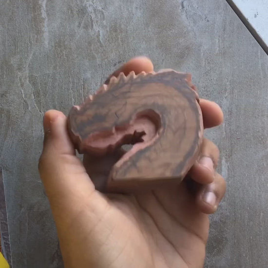3d handmade dragon woodcarving timelapse in cedar