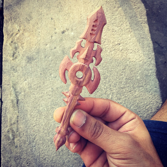 hand carved spear