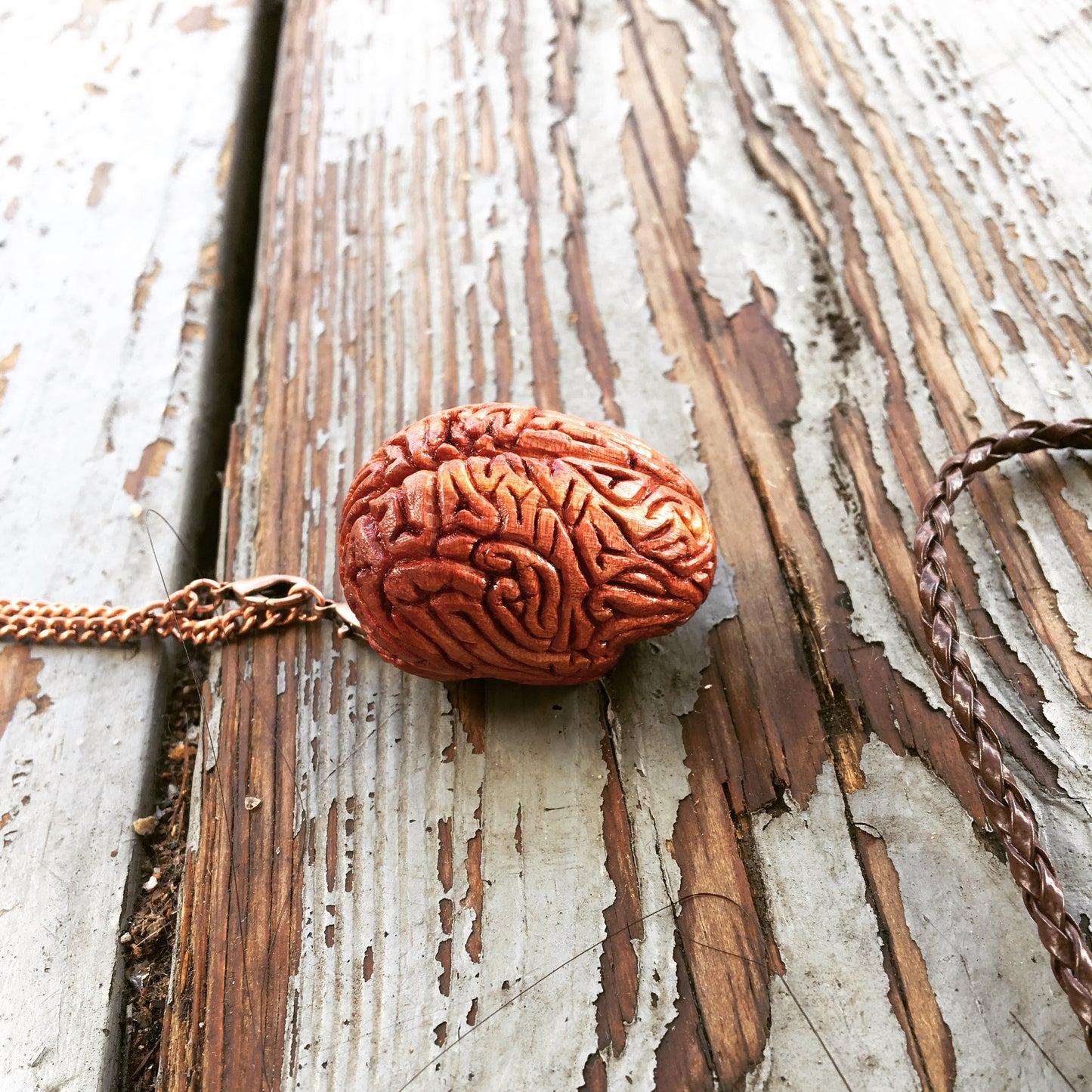 brain woodcarving