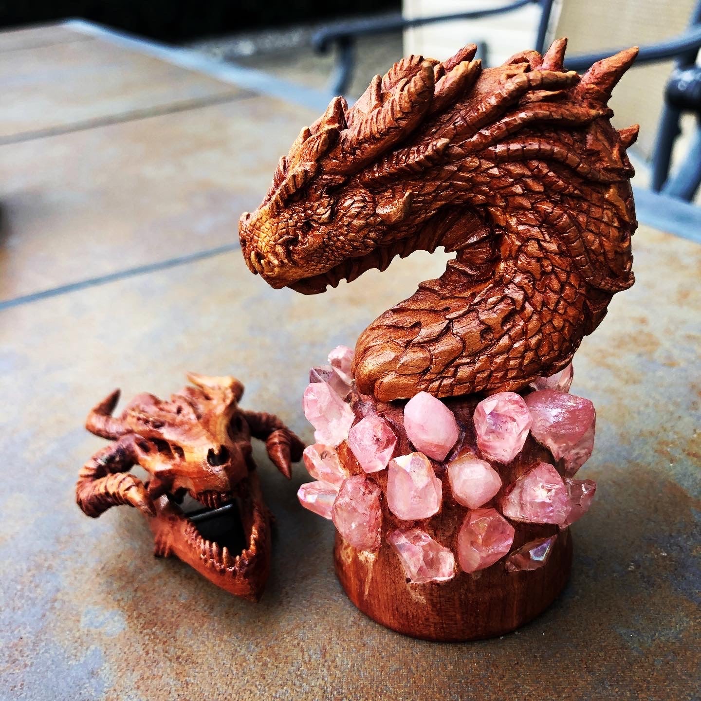 dragon handmade wooden carving