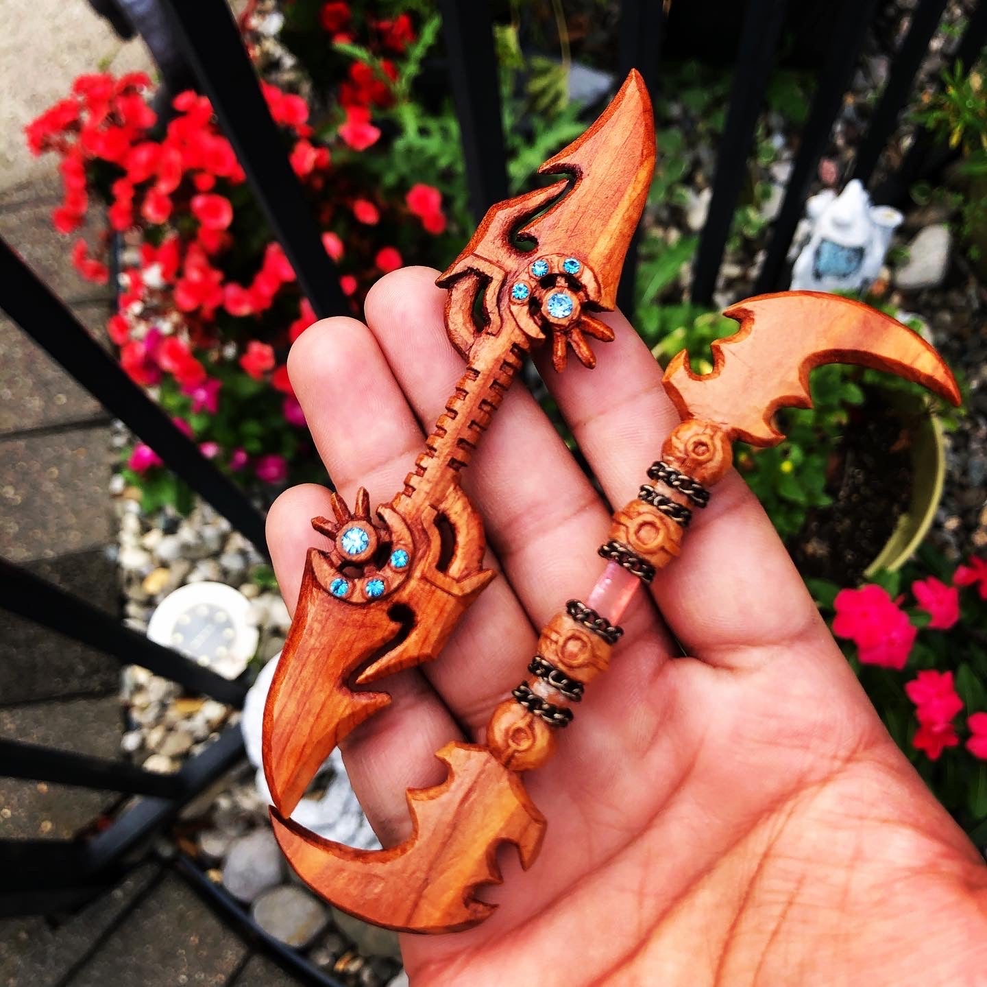 3d fantasy weapons hand carved in wood