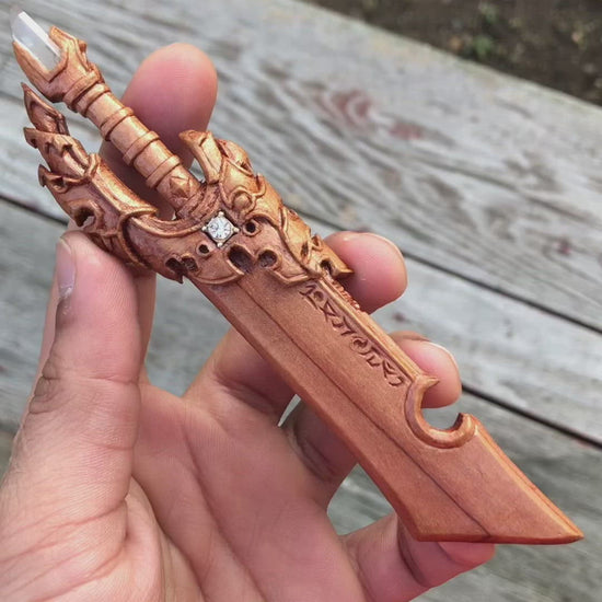 ashbringer handmade sword wood carving