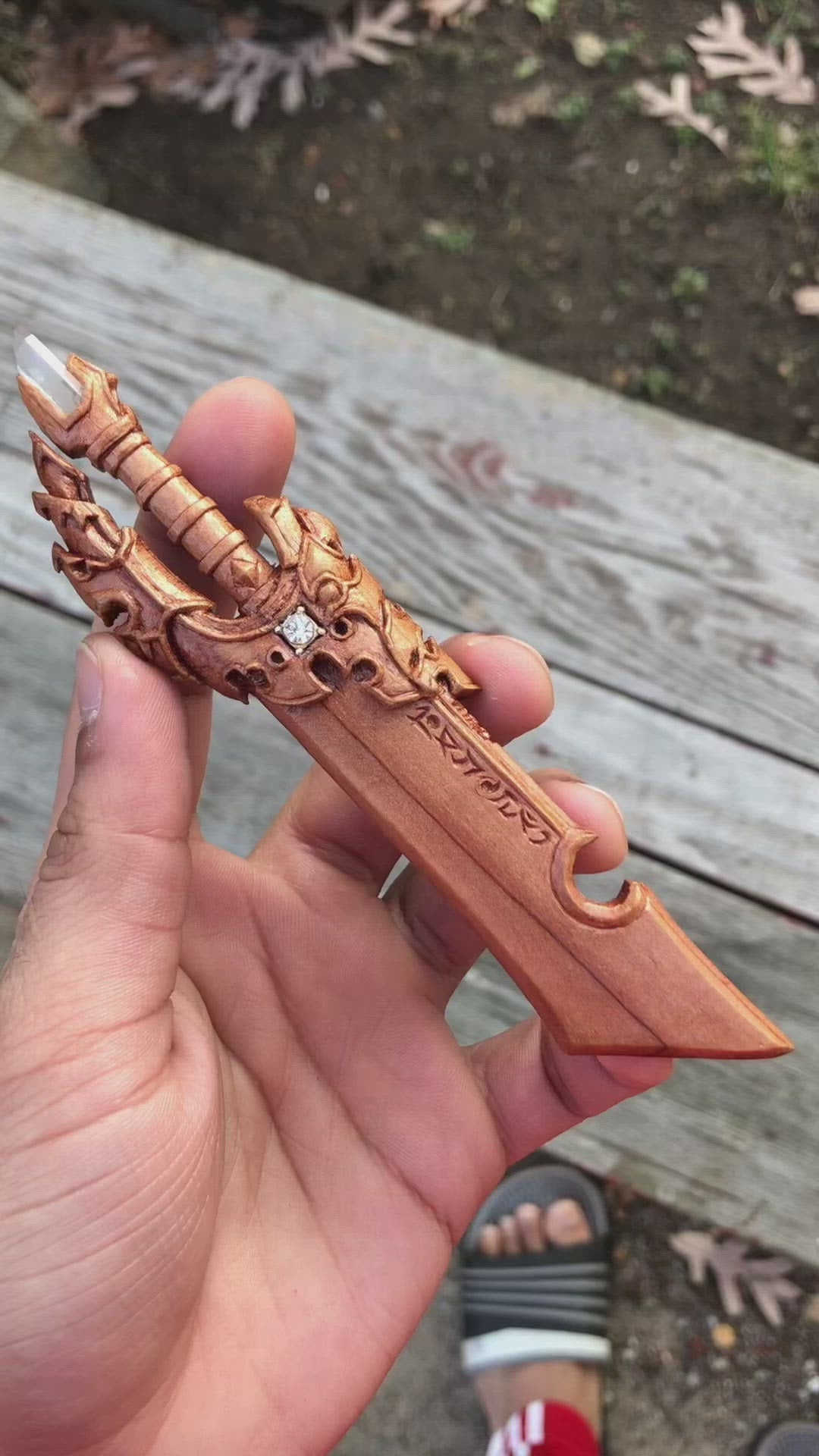 ashbringer handmade sword wood carving