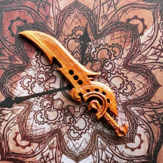 wooden sword hand carving